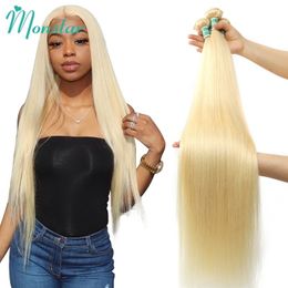 Lace Wigs Monstar 134 613 Blonde Straight Hair Bundles Brazilian Remy Human Honey 8 40 Inch 230630