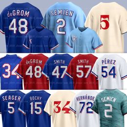 Texass 2 Marcus Semien Rangerss Baseball Jerseys Corey Seager Adolis Garcia Jacob deGrom Rangerss Robbie Grossman Brad Miller Leody Taveras Jonathan Hernandez