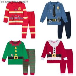 Pajamas Christms Pajama Sets for Kids Boys Pijama Children Funny Carnival Party Sleepwear Toddler Santa Claus PJS 2-10 Years 220110 Z230701