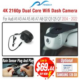 Car dvr Realsun 4K 2160P DVR Dual Core Novatek 96670 Wifi Dash Camera Video Recorder For Audi A1 A3 A4 A5 A6 Q2 Q3 Q5 Q7HKD230701