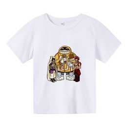 Clothing Sets My Hero Academia Fatgum T shirt Japanese Anime Graphic Print Tee shirt Boys and Girls 100 Cotton Tshirts Short Sleeve O neck 230630