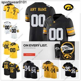 2022 Ncaa Custom Iowa Hawkeyes Football Jersey 74 Tristan Wirfs 87 Noah Fant 13 Greg Mabin 20 Christian