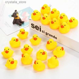 300-20pcs Baby Bath Toys Bathing Ducks for Newborn 0-12 Month Squeeze Float Bathroom Rubber Ducks Bathing Playing Water Toys L230518