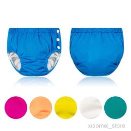 Cloth Diapers Baby Swim Nappy Diaper Cover Waterproof Swimwear Cloth Nappies Swimming Trunks Pool PantsHKD230701