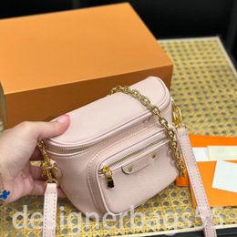 Womens Pink Crossbody Bags Designer Waist Bag Mini Bumbag Fashion Summer New Embossing Gradient Letters Chest Bag Cross Body M82208