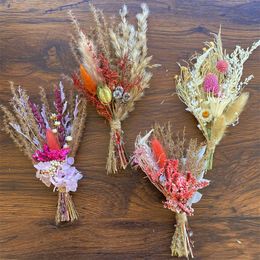 Dried Flowers Natural Grass Mini Bouquet DIY for Gifts Decoration Photography Backdrop Accessories Supplies