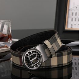 Belts High Quality Designers Mens belt Luxury Brand Famous Male Belts Automatic B Buckle Genuine Leather Belts for Men width 3.4 230630