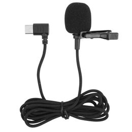 Connectors Typec Interface Lavalier Microphone Omnidirectional Clipon Mic Fit for Sjcam Sj8 Sj9 Sj10 Action Camera Vlog Accessories