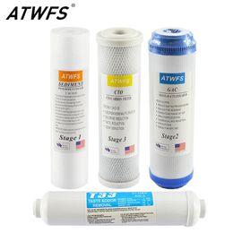 Purifiers Filter Cartridge 4 Stage Water Filter System Purifier 10'' Pp Cotton Filiter Activated Carbon T33 for Reverse Osmosis