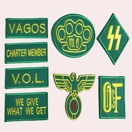 VAGOS SMALL PATCH SETS 8 PIECES EMBROIDERY PATCH SETS FOR YOUR JACKET OR VEST 224o