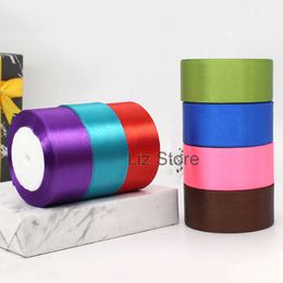 25Yards/Roll Silk Satin Ribbons Crafts Bow Handmade Flower Gift Wrap Ribbons Party Wedding Decoration Christmas Packing Ribbons TH0877