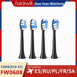 Dryers Fairywill P11 Electric Toothbrush Replacement Brush Heads Black White for P11 T9