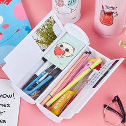 Cases NBX Kawaii Pencil Case Newmebox Simple School Supplies Stationery Pencilcase Student Stylish Pen Case Learning Tools Calculator