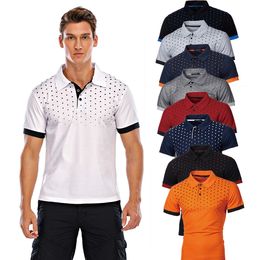 Men's Polos Polo Shirt Tennis Dot Graphic Plus Size Print Short Sleeve Daily Tops Basic Streetwear Golf Collar Business 230630