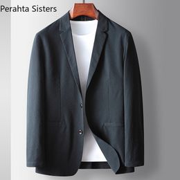 Men's Suits Blazers Top Quality Designer Mens Suit Jacket Trendyol Slightly Wrinkled Light Business Casual Blazer Spring Men Clothing 2023 230630