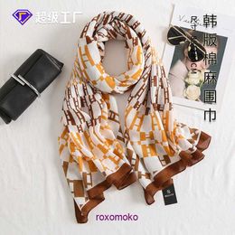 Top Original H Home Winter scarves online shop Warm Fashion Scarf Women's Geometric Print Shawl Temperament Simple Travel Decoration Long