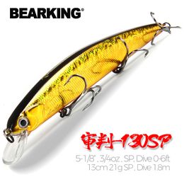 Baits Lures BEARKING 13cm 21g SP depth18m Top fishing lures Wobbler hard bait quality professional minnow for tackle 230630