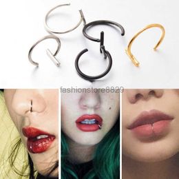 1 Pc Fashion Punk Style Fake Lip Piercing Nose Ring Body Accessories for Sexy Women Men
