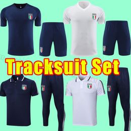 Italia 2023 2024 INSIGNE Soccer tracksuits BONUCCI JORGINHO VERRATTI CHIESA BARELLA SPINAZZOLA CHIELLINI Football Shirt ItalyS short sleeve polo training set