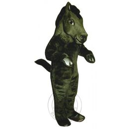 High Quality Custom Black Mustang Mascot Costume Full Body Props Outfit Custom fancy costume