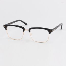 Sunglasses Frames 2023 Brand Optical Eyeglasses Frame Big Face Fashion Acetate Man Reading Myopia Prescription Glasses TF5635