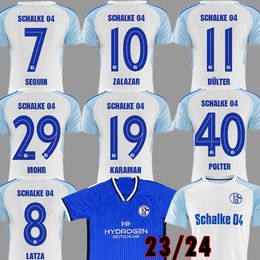 23 24 Schalke 04 home away Soccer Jerseys OUWEJAN PALSSON LODE LATZA TERODDE ZALAZAR BULTER LEE FLICK PIERINGER DREXLER THIAW MATRICIANI 2023 Football Shirt 999