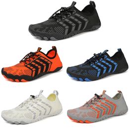 2023 Anti-slip wear resistant casual soft shoes men black Grey blue white orange trainers outdoor for all terrains color5