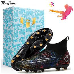 Dress Shoes Rxjian Football For Men Outdoor Highquality Breathable Hightop Soccer Child Boy TFFG Sports Boots 230630