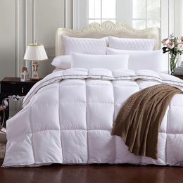 Comforters Pure White Black Side Quilting Seam Duck Down Feather Velvet Silk Quilt Duvet For Cover Comforter Winter Was Soft