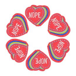 Diy Colorful love patches for clothing iron embroidered patch applique iron on patches sewing accessories badge on clothes bags213n