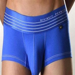 Fine New Men's Underwear Brifes Boxers Flat Smoth Wide Waist Belt Cotton Bamboo Bottoms Under Pants Sexy 3piece lot328V