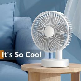 1pc Rechargeable USB Mini Table Fan 6inch, Portable Stand Fan, Cooling Small Foldable Fan For Desk Home Office Dorm And Bedroom Cooler For Room, 1800mAh