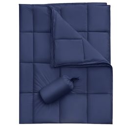 Blankets Peter Khanun Down Throw Blanket Comforter Windproof WaterResistant Camping Packable for Sofa Traveling Lightweight Warm 230701