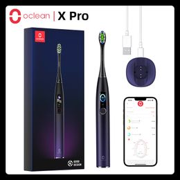 Toothbrush Oclean X Pro Smart Sonic Electric Set IPX7 Ultrasound Whitener Brush Rechargeable Automatic Ultrasonic Teethbrush Kit 230701