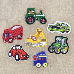 7PCS Cute Car Embroidery Patches for Kids Teens Clothing Bags Iron on Vehicle Embroidery Patch for Jeans Jacket DIY Gifts for Boys265u