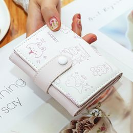 New Cute Bear Wallets for Women Small Hasp Girl Credit Card Holder for PU Leather Coin Purse Female Wallet Short for Women