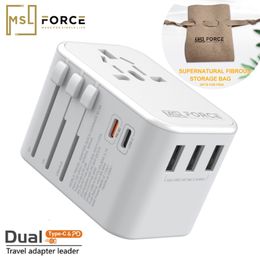 Power Cable Plug 4 Port USB Charger With Universal Travel Plug Adapter PD Worldwide Charger For UK EU AU Wall Electric Plug Sockets With USB C PD 230701