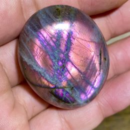 Decorative Objects Figurines Labradorite Palm Purple Light Natural Stone Crystals Healing Wicca craft Meditation Minerals Ornaments Home Decoration 230701