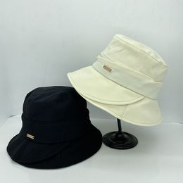 New Panama Soft Bucket Hat Ladies Streetwear Small Brim Thin Flat Sun Cap Casual Versatile UV Protection Outdoor Beach Chapeau