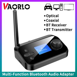 MP3/4 Adapters Multi-Function Bluetooth Audio Transmitter Receiver 3.5mm AUX Optical Coaxial Stereo Wireless Adapter DAC Converter For TV PC 230701