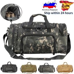 Outdoor Bags Military Tactical Travel Bag Men Handbag Sports Luggage Weekend Gym Hiking Trekking with Shoes Compartment 230630