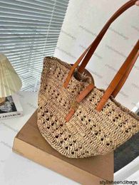 Designer Bag Fashion Rattan Large Capacity Totes Designer Wicker Woven Women Handbags Summer Beach Bali Straw Bags Travel Big Basket Bag stylisheendibags