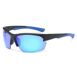 Classical Rider Sunglasses Anti-skidding Half Frame Wind Eyewear With Mercury Lenses