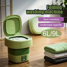 1pc6L Folding Washing Machine, Portable Washing Machine, Mini Washing Machine, Suitable For Underwear, Socks, Baby Clothes, Outdoor, Camping, RV, Travel