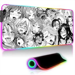 Rests Mouse Pad Gaming Hentai Sexy Ahegao Mousepad Xxl Led Large Rgb Mat Anime Desk Game Mats Office Accessories Pc Gamer Extended