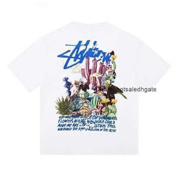 Limited edition designer SY t shirt of 2023 couples tees street wear summer fashion shirt splash-ink letter print design couple short sleeves