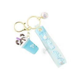 Simulation Ice Cream Mini Milk Tea Cup Pendant Creative Girl Pericardium Bag Keychain Pendant Girls Boys Bag Decor Factory