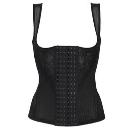 New Waist corset slimming Women corsets Body Shaper vest flower Shoulder strap Waist trainer 6hooks S 3XL high quality241R
