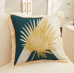 European Luxury Floral Pillow Cushion Cover Polyester Fruits Leaf Pillow Covers Car Plant Cushions Pillowcase Home Bedroom Sofa Decoration