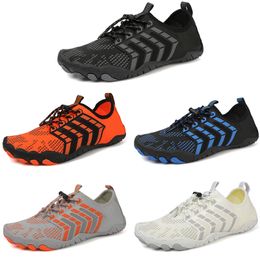 2023 Anti-slip wear resistant casual mesh shoes men black Grey blue white orange trainers outdoor for all terrains color5